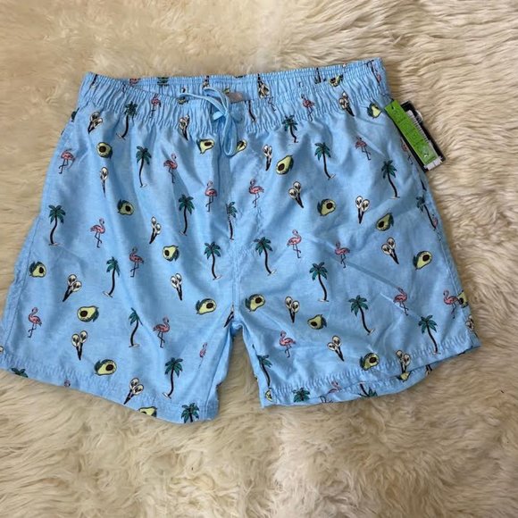 NWT BURNSIDE Men XL Quick-drying Stretch UV Protection Swim Volleyball Trunks - Picture 2 of 6